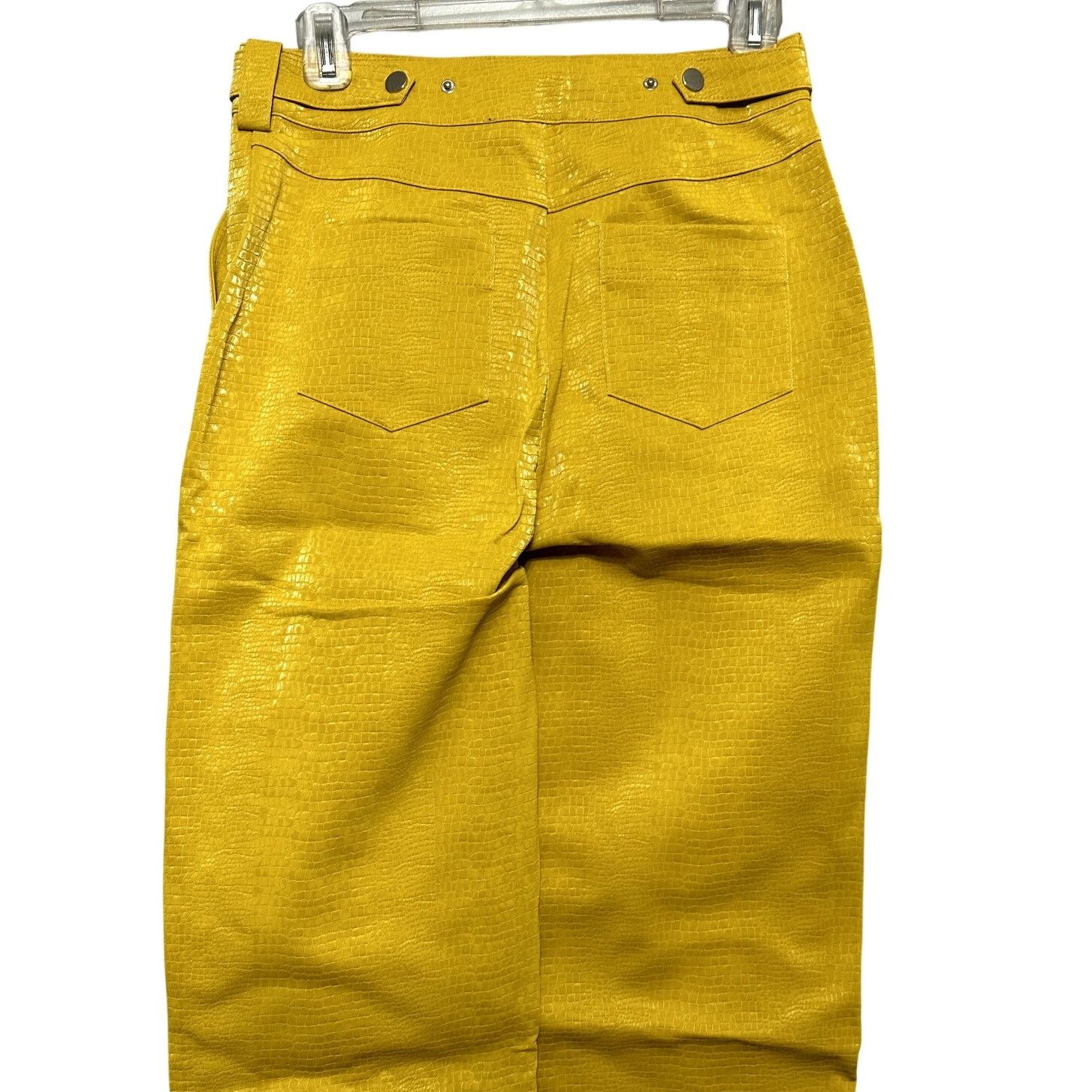 Other Royalty By Maluma Pants Faux Leather High Waisted Yellow 0 Size 25" / US 0 / IT 36 - 6 Thumbnail