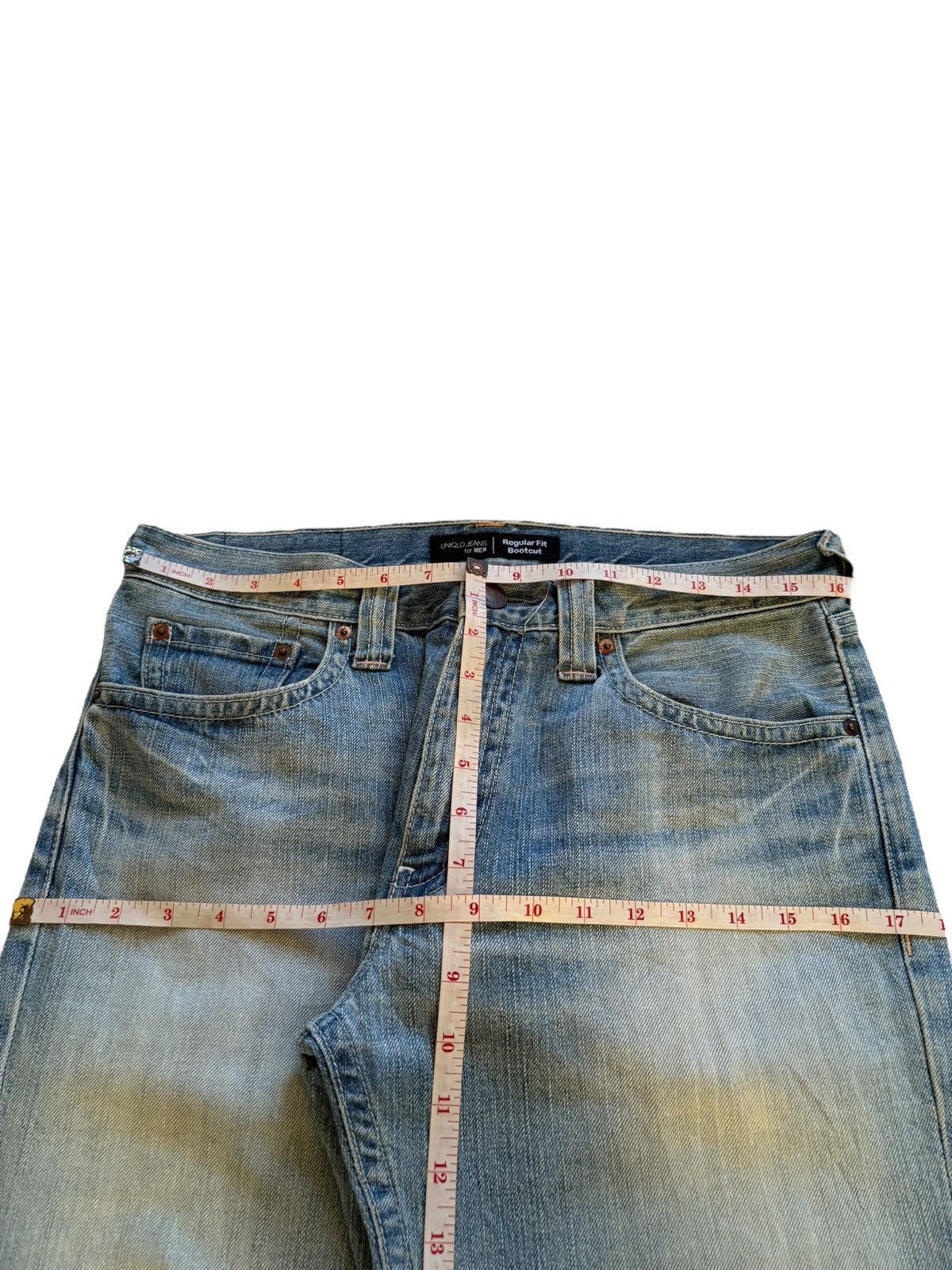 Uniqlo Vintage Uniqlo Rusty Mud Wash Distressed Ripped Flare Jeans Size US 33 - 12 Thumbnail