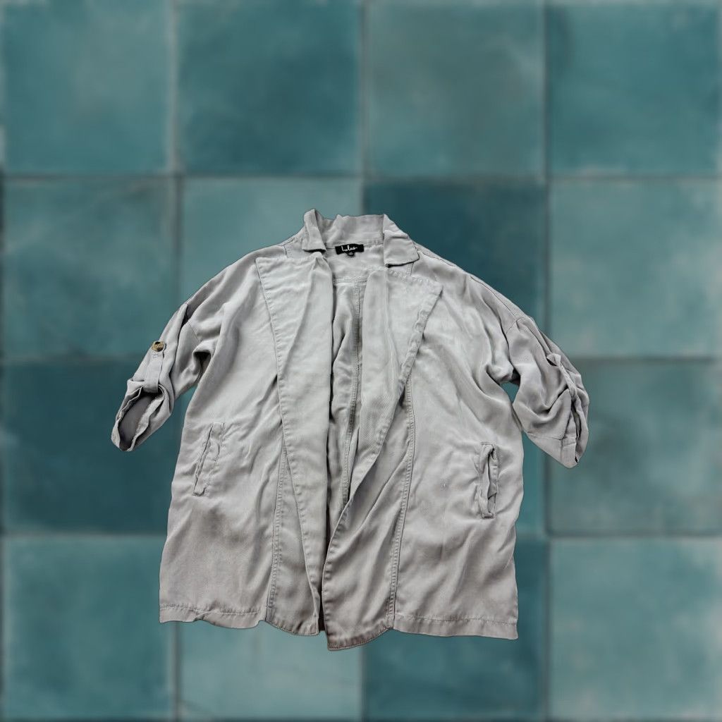 Lulus Lulus Oversized Jacket Women’s XS Gray Lyocell Regular XS Gray Casual Travel 100% Tencel Basic Jacket Mens? Women’s? Wait Size XS / US 0-2 / IT 36-38 - 1 Thumbnail