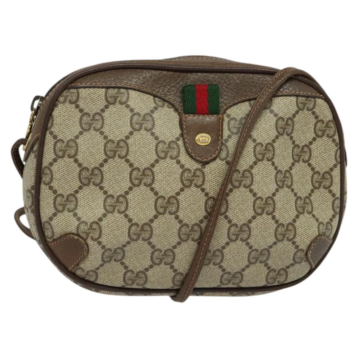 Gucci GUCCI GG Supreme Web Sherry Line Shoulder Bag Pvc Beige 89 Size ONE SIZE - 1 Thumbnail