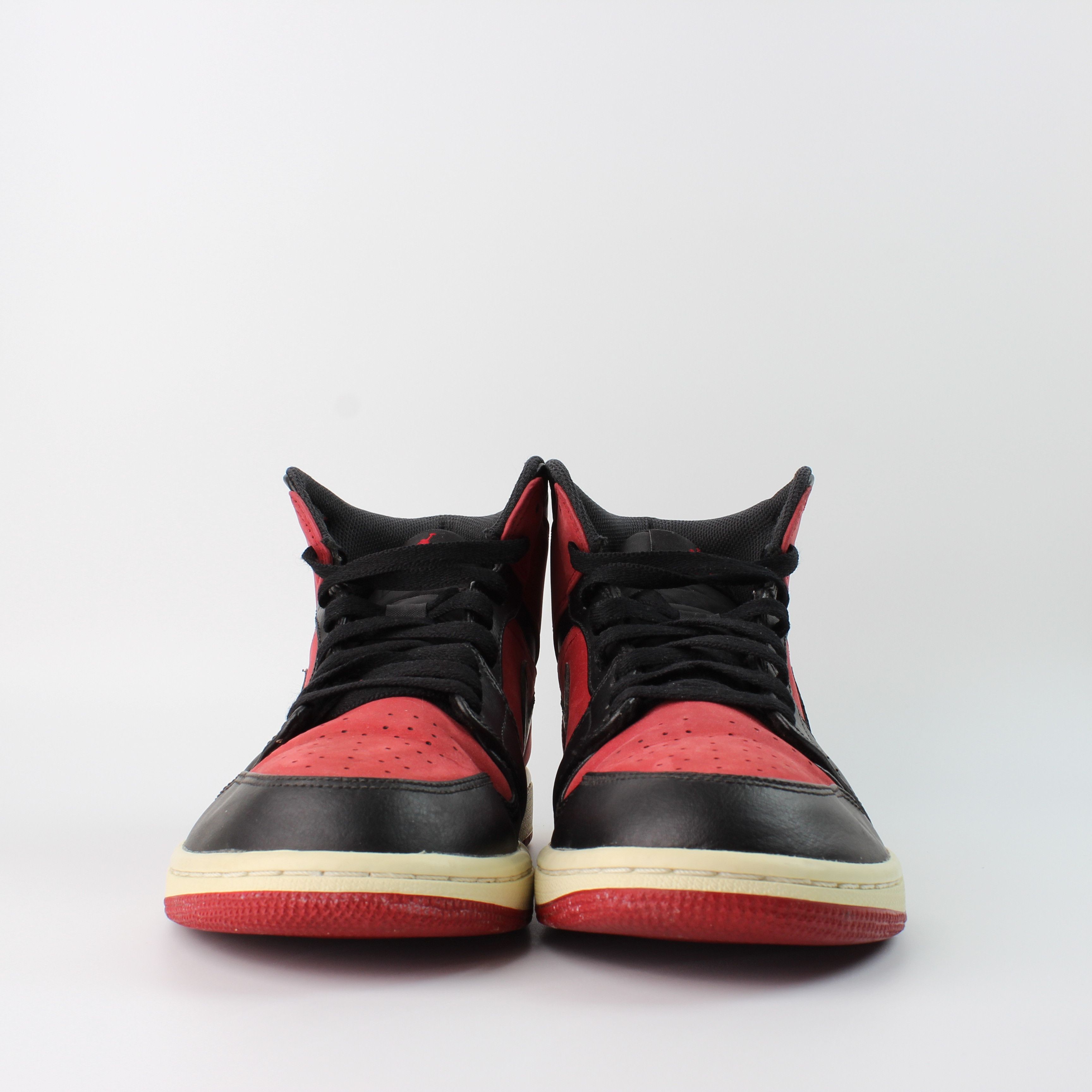 Nike Jordan 1 Mid Gym Red Black 554724-610 Size US 9.5 / EU 42-43 - 2 Thumbnail
