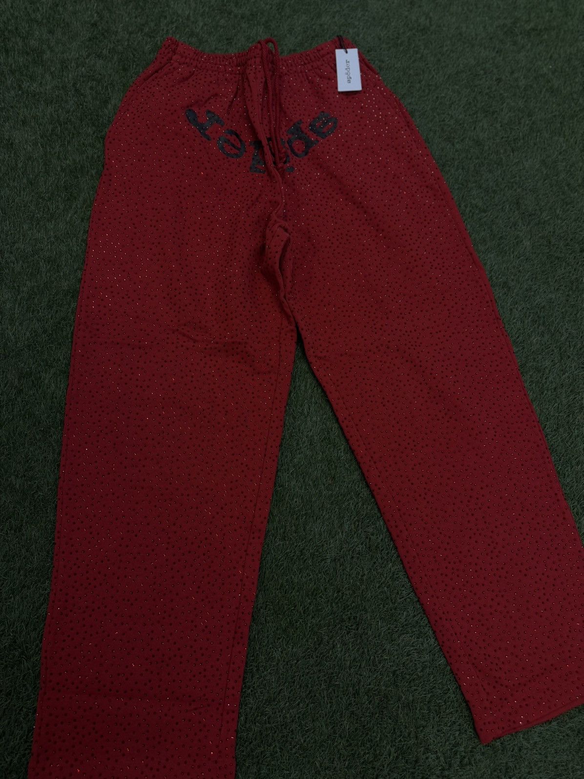 Sp5der Sp5der Worldwide VVS Stone Crystal Sweatpants M (NEW) Size US 31 - 2 Thumbnail