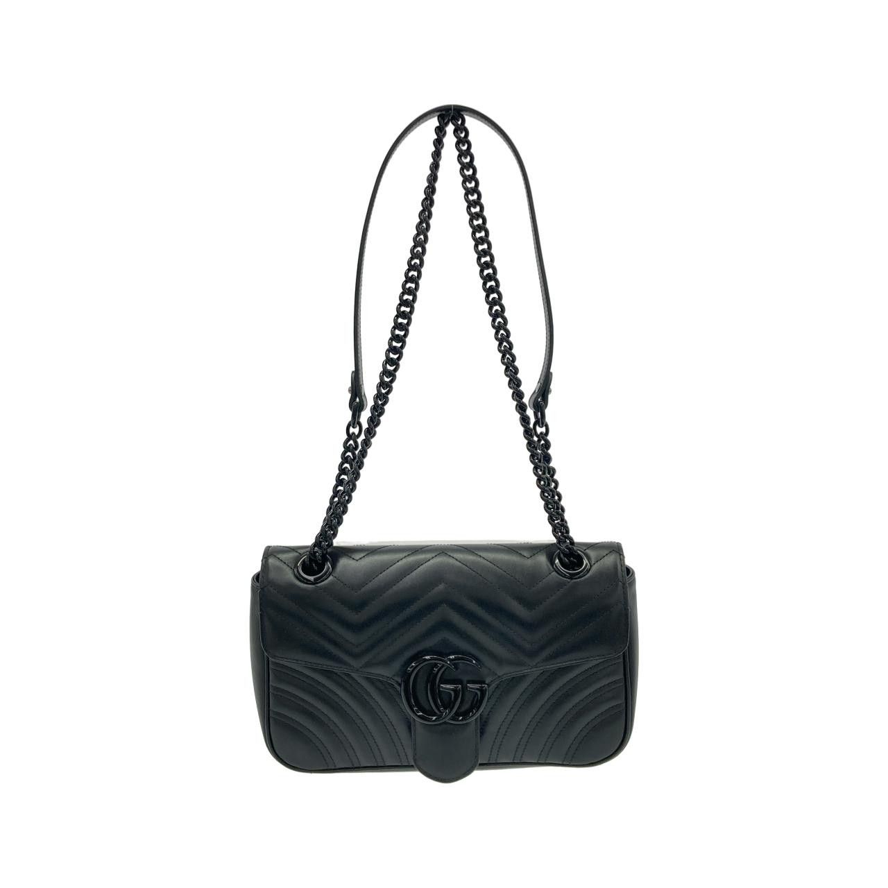 Gucci Gucci Gucci GG Marmont Quilted Chevron Leather Shoulder Bag Leather Shoulder Bag 443497DTDFV DUTY FREE for USA Size ONE SIZE - 1 Thumbnail