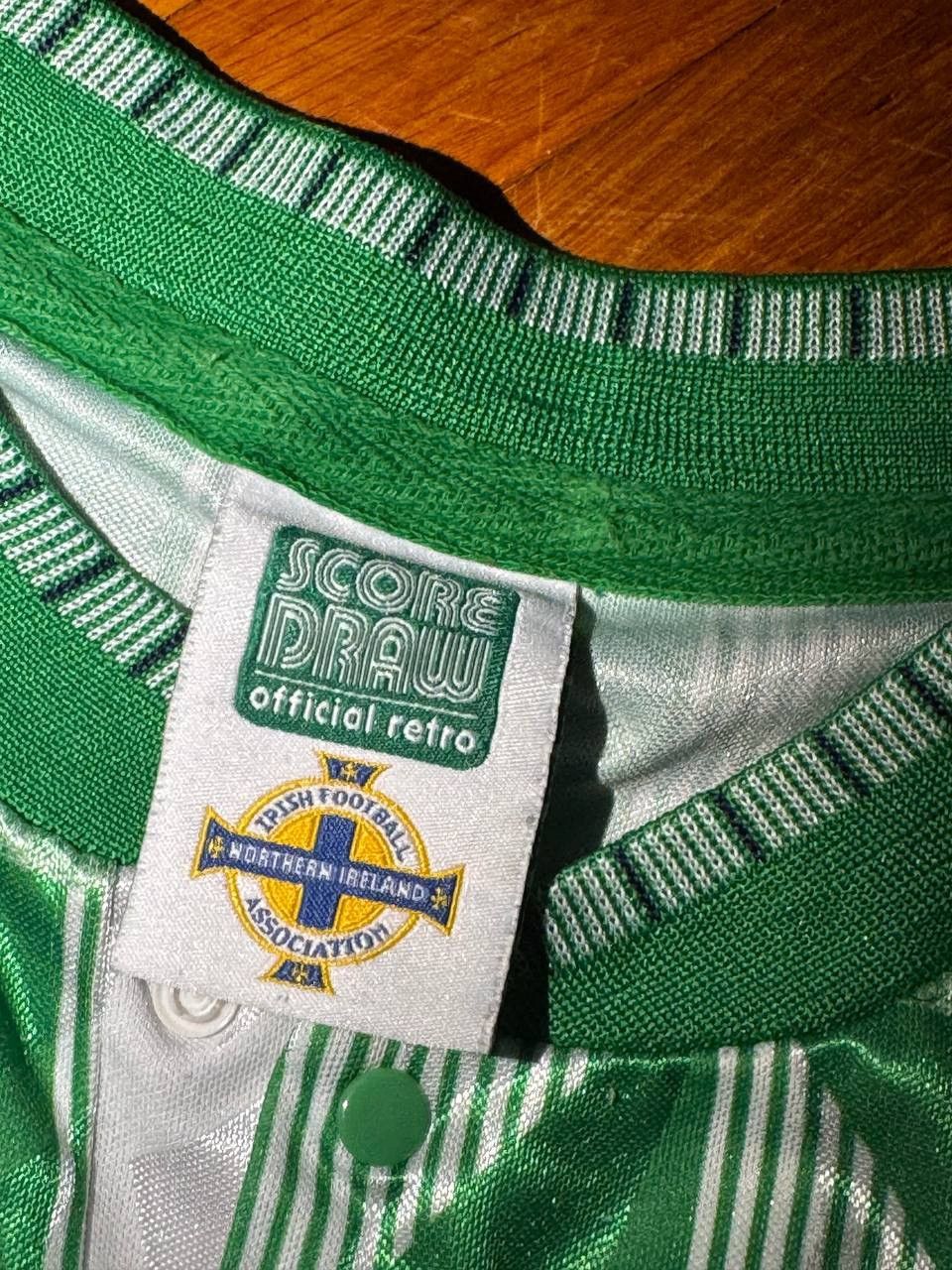 Chelsea Soccer Score Draw Northern Ireland 1990 vintage soccer jersey Size US L / EU 52-54 / 3 - 3 Thumbnail