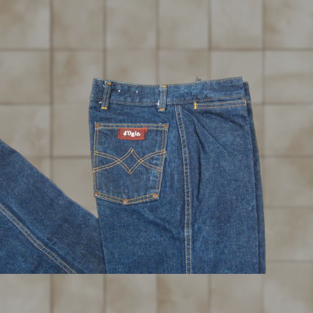 Denime VINTAGE d’Ogie Jeans Womens 11 26x34 Blue Denim Talon Zip 60s 70s Size 32" / US 10 / IT 46 - 1 Thumbnail