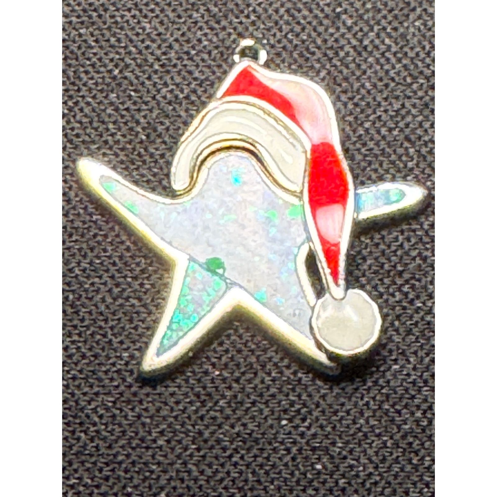 Other 925 Sterling Opal Starfish Pendant with Santa Hat Size ONE SIZE - 4 Thumbnail