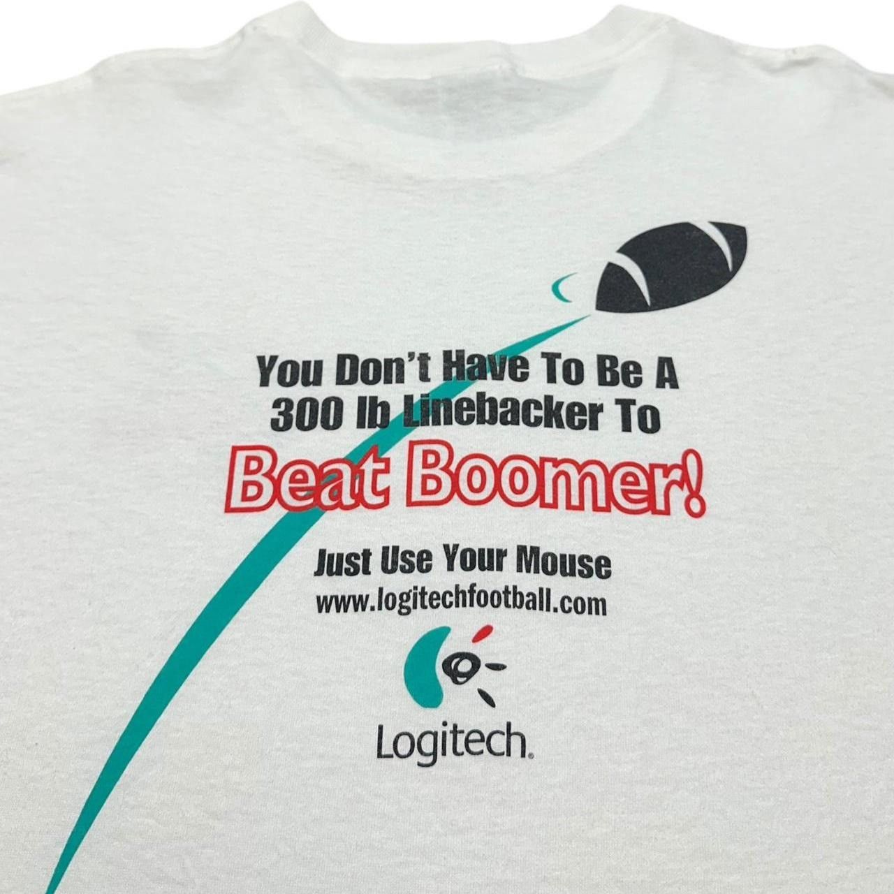 Fruit Of The Loom × Microsoft × Vintage Vintage Logitech Beat Boomer Football Computer T-Shirt Size US XL / EU 56 / 4 - 3 Thumbnail