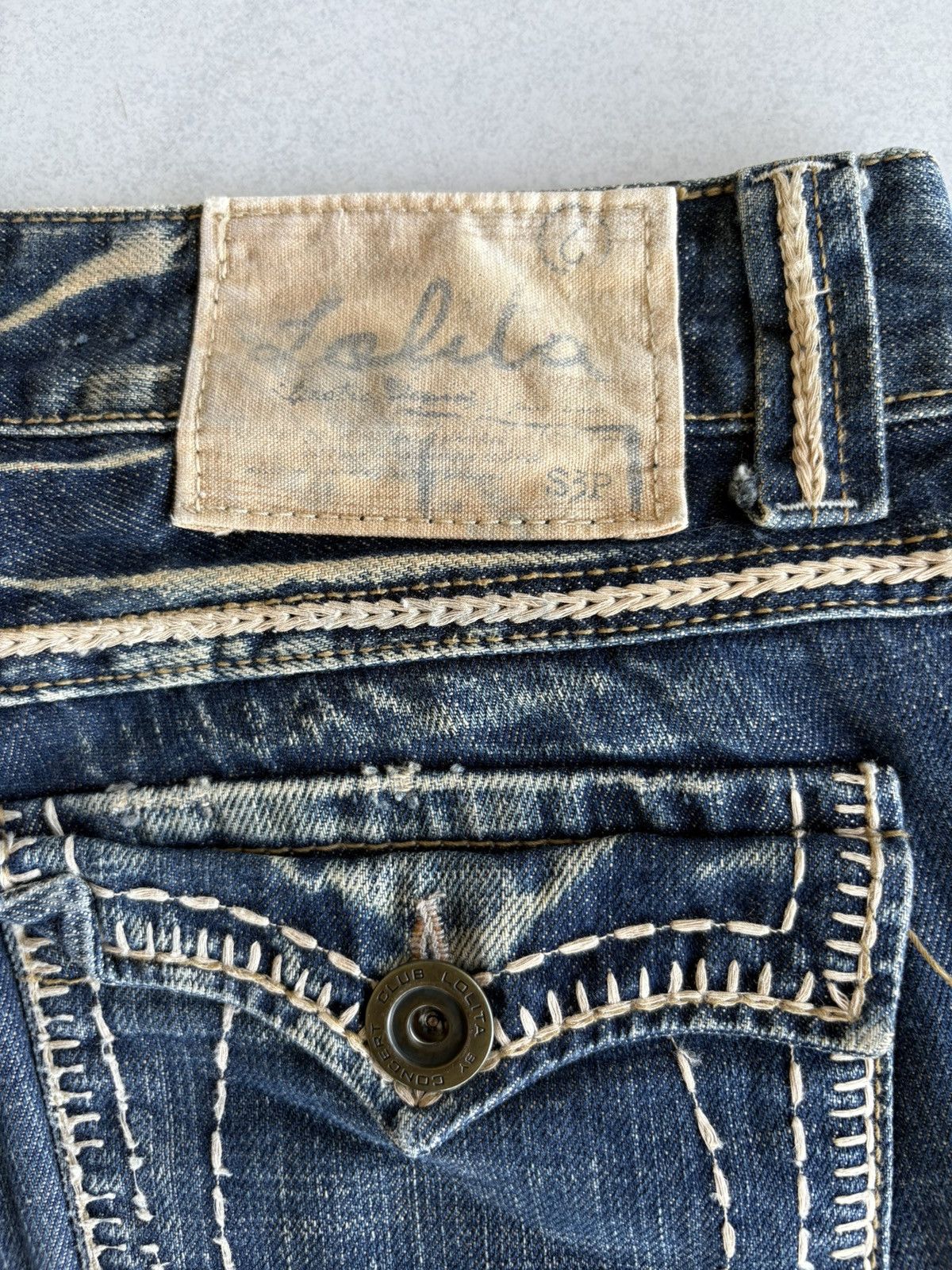 Other Korean Lolita Flared Jeans Streetwear Distressed Denim Size US 33 - 16 Thumbnail