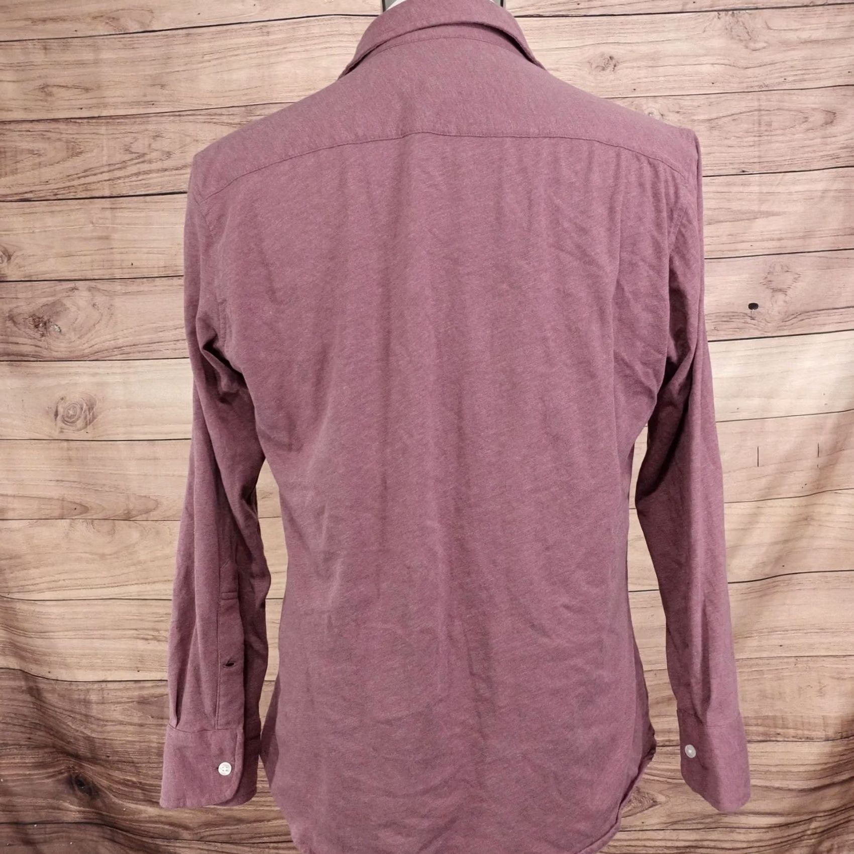 Bonobos BONOBOS Shirt Mens M Solid Long Sleeve Button-Up Slim Fit Jersey Cotton Men Size US M / EU 48-50 / 2 - 4 Thumbnail
