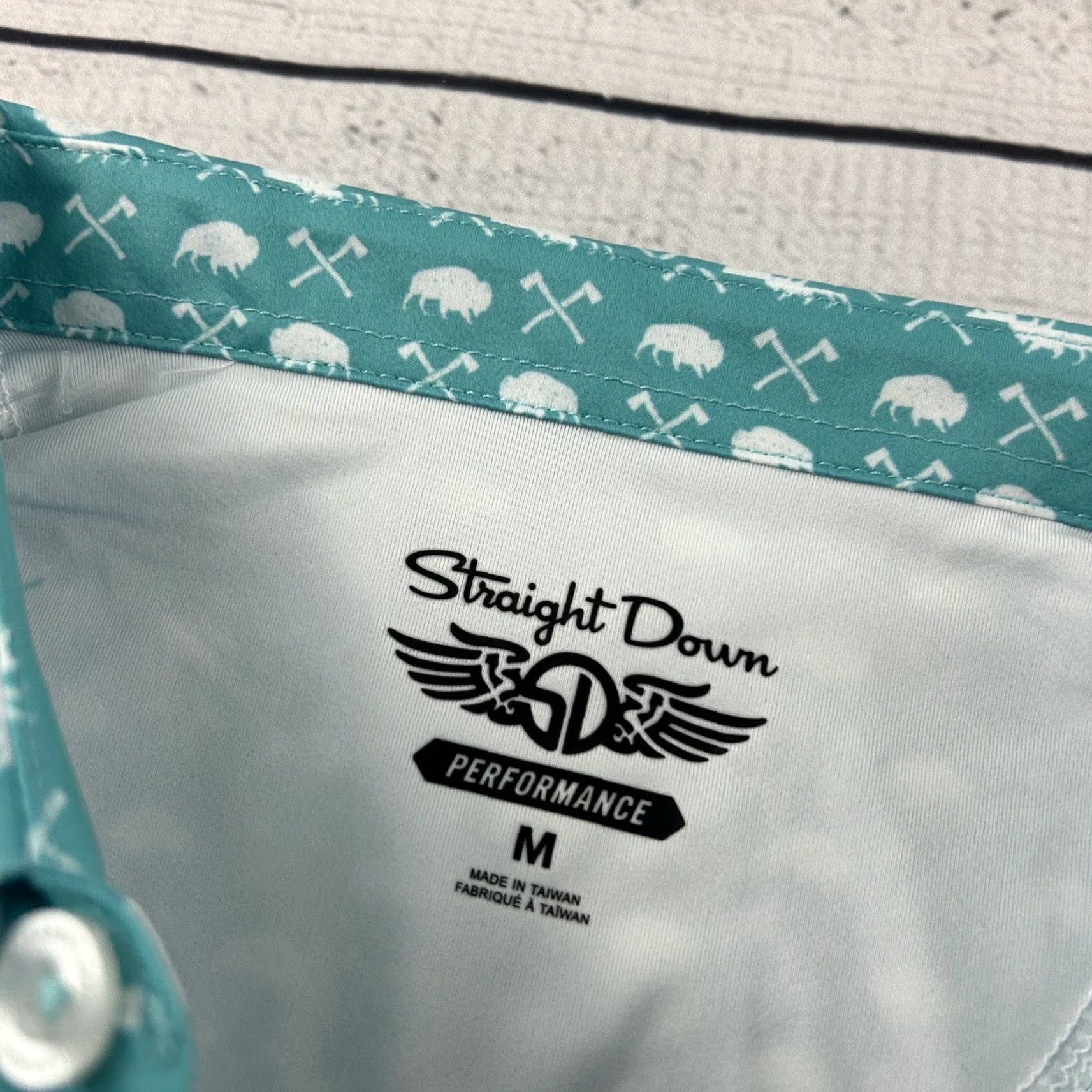 Sanctuary Straight Down Sanctuary Short Sleeve Polo Shirt Mens M Teal Shirt Size US M / EU 48-50 / 2 - 2 Thumbnail