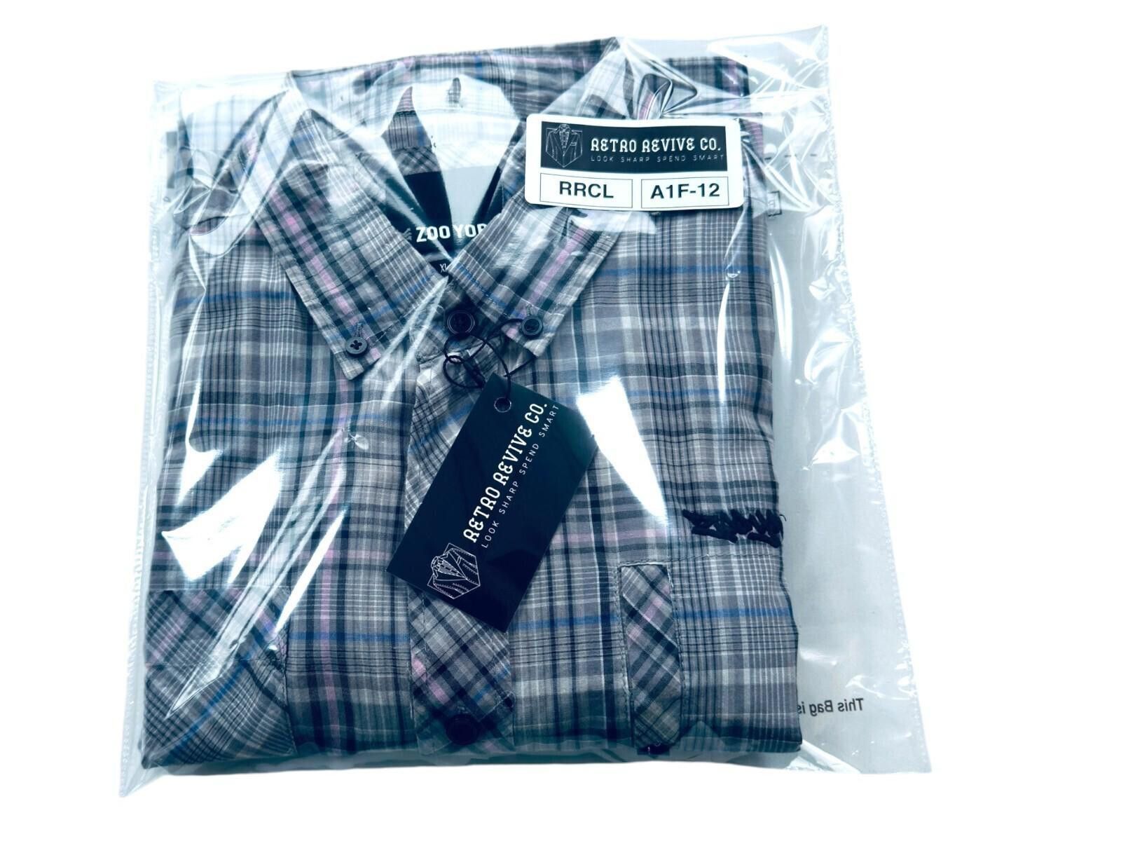 Zoo York Zoo York Shirt Men's UK Size XL Grey Check Short Sleeve Size US XL / EU 56 / 4 - 11 Thumbnail