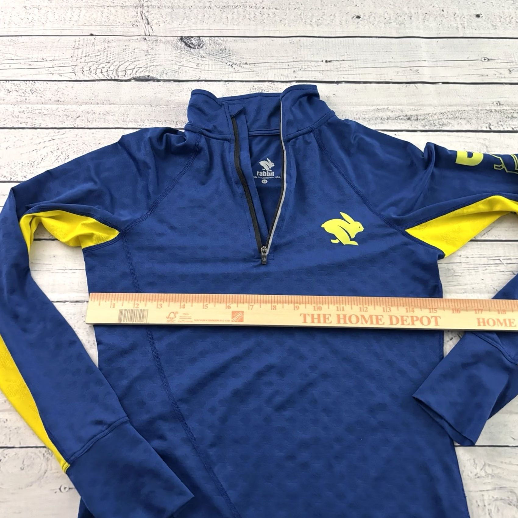 Vintage Rabbit Boston Marathon Long Sleeve 1/4 Zip Athletic Shirt Women's XS Blue Yellow Size XS / US 0-2 / IT 36-38 - 5 Thumbnail