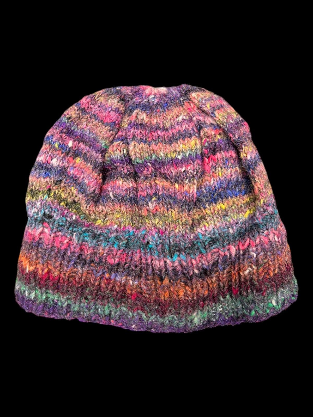 Japanese Brand × Kapital × Vintage Crochet Knitted Handmade Rare Beanie Hats ☠️☠️ Size ONE SIZE - 1 Thumbnail