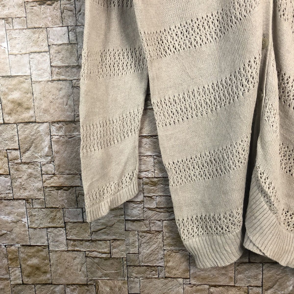 Homespun Knitwear × Japanese Brand Japanese Brand Cream Cardigan Knitwear #A947 Size L / US 10 / IT 46 - 7 Thumbnail