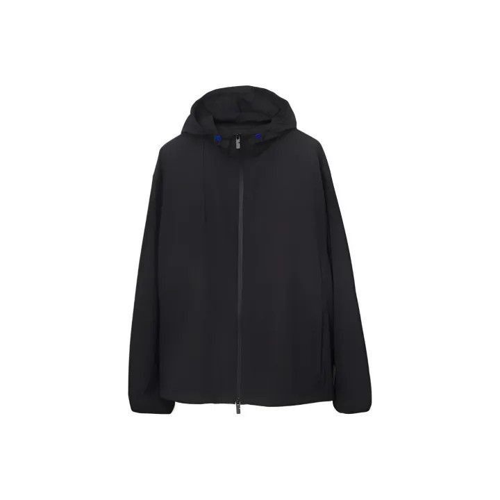 Burberry Burberry Burberry Black Hooded Jacket for Men-2507 Size US XL / EU 56 / 4 - 1 Thumbnail