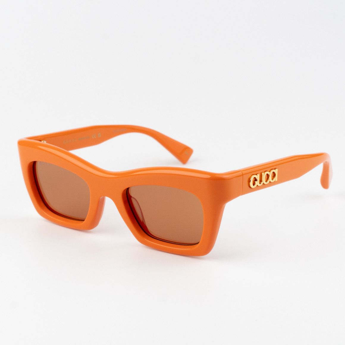 Gucci NEW Gucci GG1773S 004 Orange Brown Cat Eye Unisex Sunglasses Size ONE SIZE - 3 Thumbnail