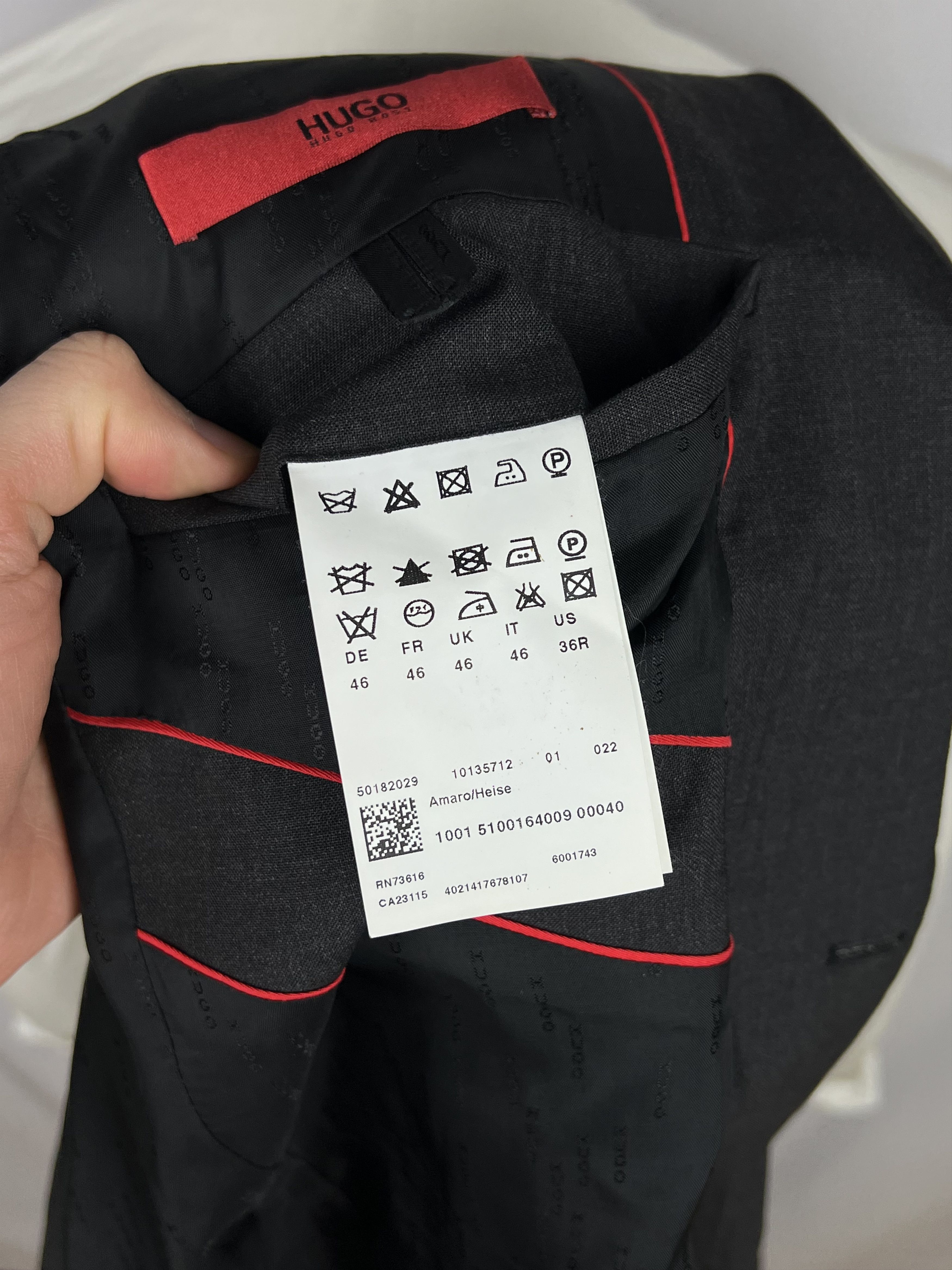 Hugo Boss Mint! Solid Gray Wool 2 Piece Modern Suit Size 36R - 13 Thumbnail