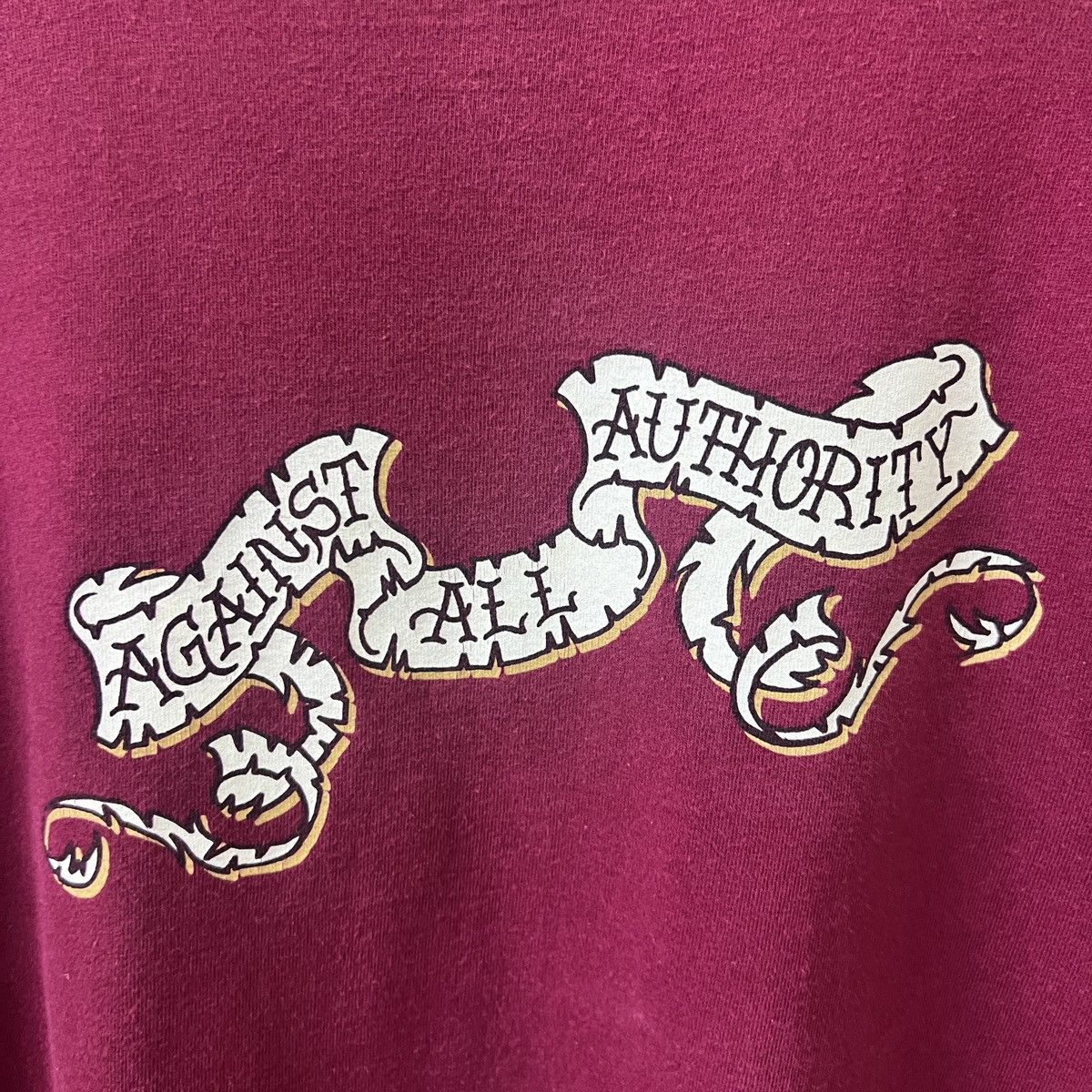 Band Tees × Vintage VTG AGAINST ALL AUTHORITY BAND TEE Size US M / EU 48-50 / 2 - 3 Thumbnail