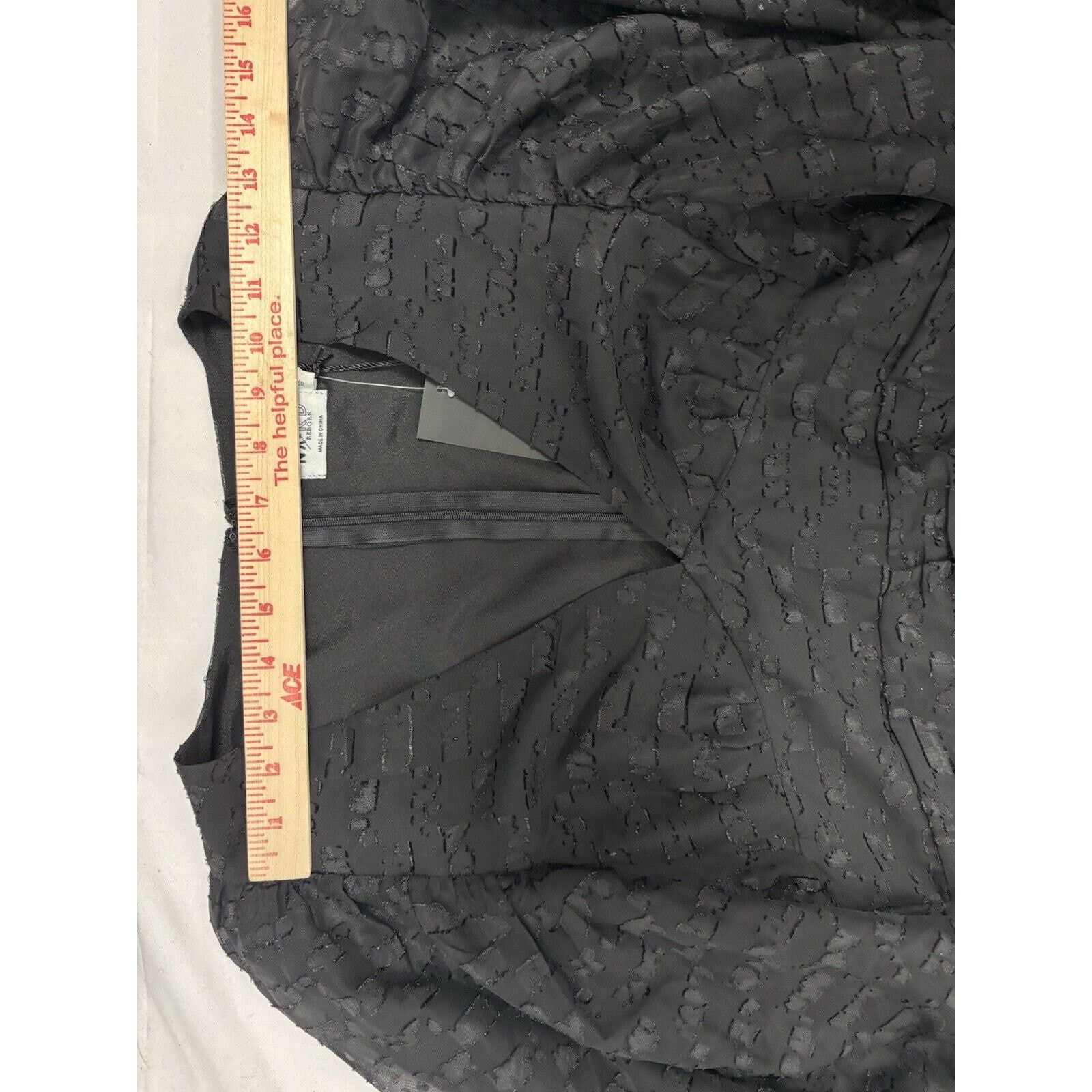 Other NAKD Sheer Mini Dress 3/4 Puff Sleeve Deep V Neck Black M Size M / US 6-8 / IT 42-44 - 8 Thumbnail