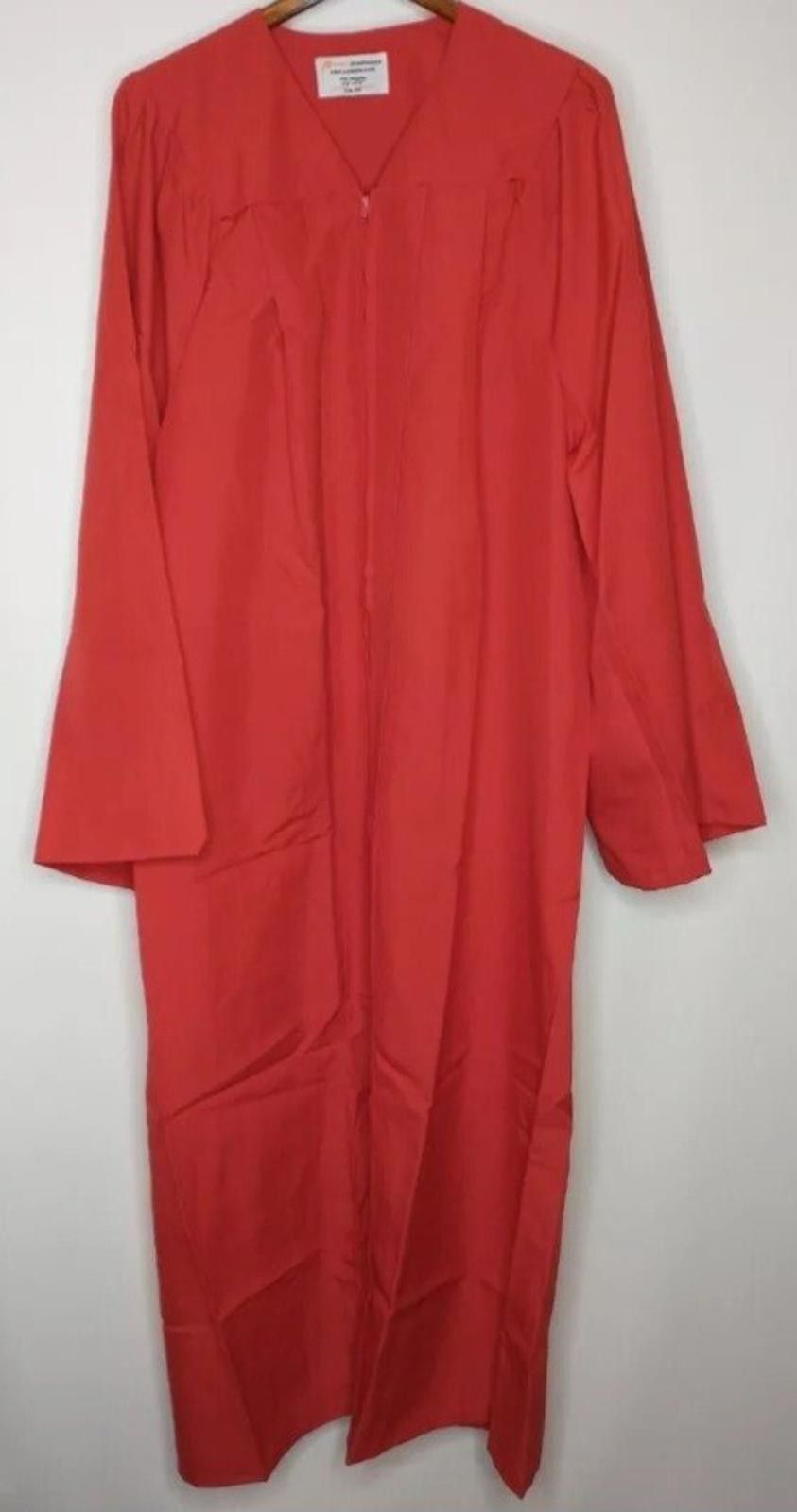 Designer OSBO Graduation Gown Adult Size 39" 4’6”-4’8” Red Ceremony Size ONE SIZE - 4 Thumbnail