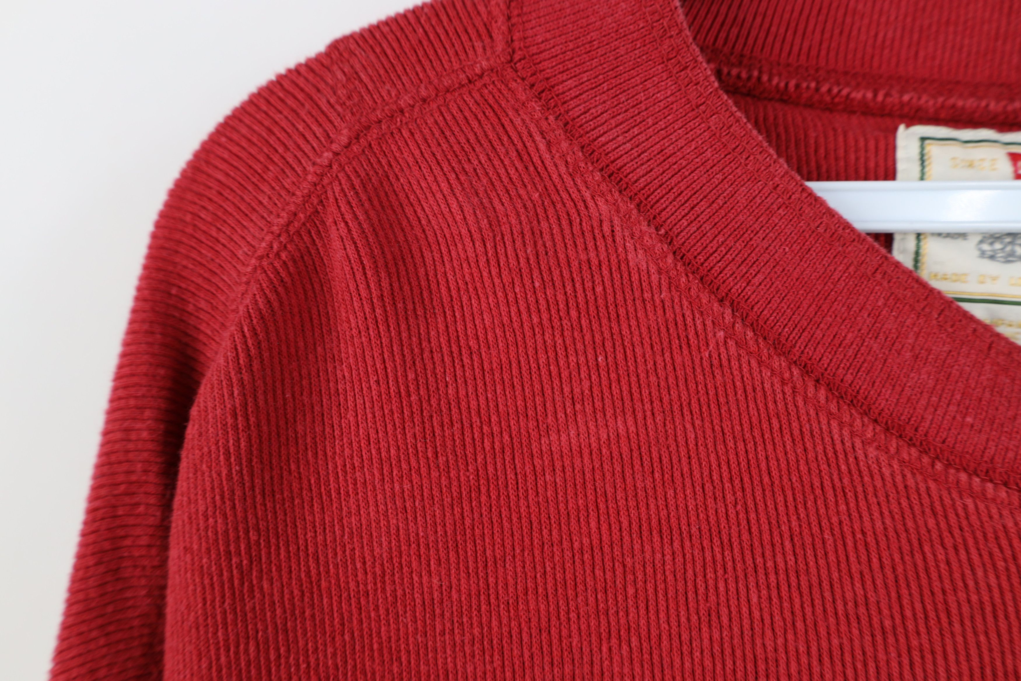 Levi's Vintage 90s Levis Ribbed Knit Long Sleeve Henley T-Shirt Red Size US XL / EU 56 / 4 - 6 Thumbnail
