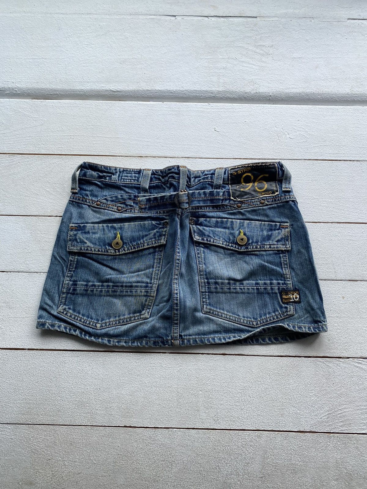 G-Star × Vintage ❤️‍🔥G Star Raw y2k Punk Opium Denim Mini Skirt Womens 33 size Size 32" / US 10 / IT 46 - 1 Thumbnail