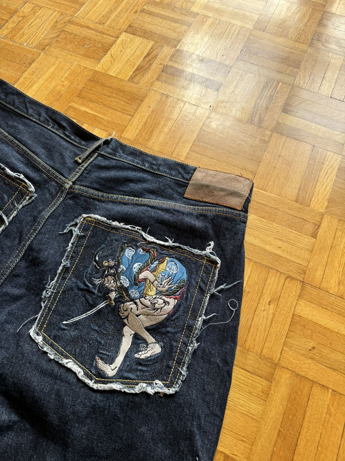 Red Monkey Pants Crazy Vintage Y2K Baggy Red Monkey Co Jeans Size US 40 / EU 56 - 4 Thumbnail