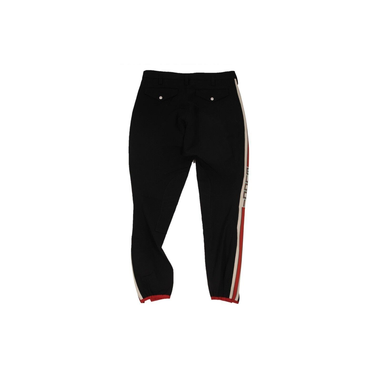 Gucci Side Stripe Logo Pants IT 50 Black Stretch Size US 34 / EU 50 - 2 Thumbnail