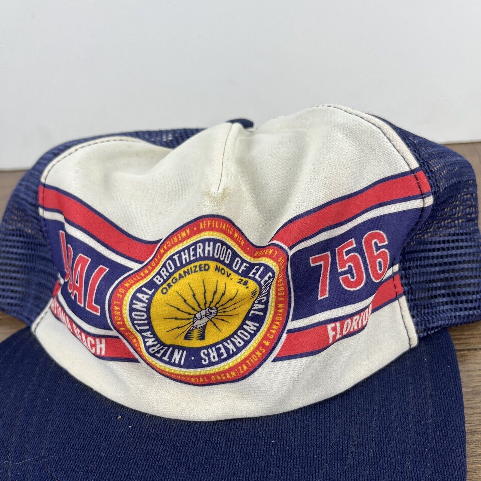 Other Daytona Beach Florida Local 756 Hat Blue Adjustable Hat Adul Size ONE SIZE - 7 Thumbnail