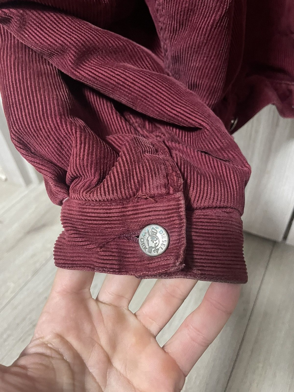 Diesel Vintage Rare Diesel Corduroy Distressed Jacket Velvet Size US L / EU 52-54 / 3 - 16 Thumbnail