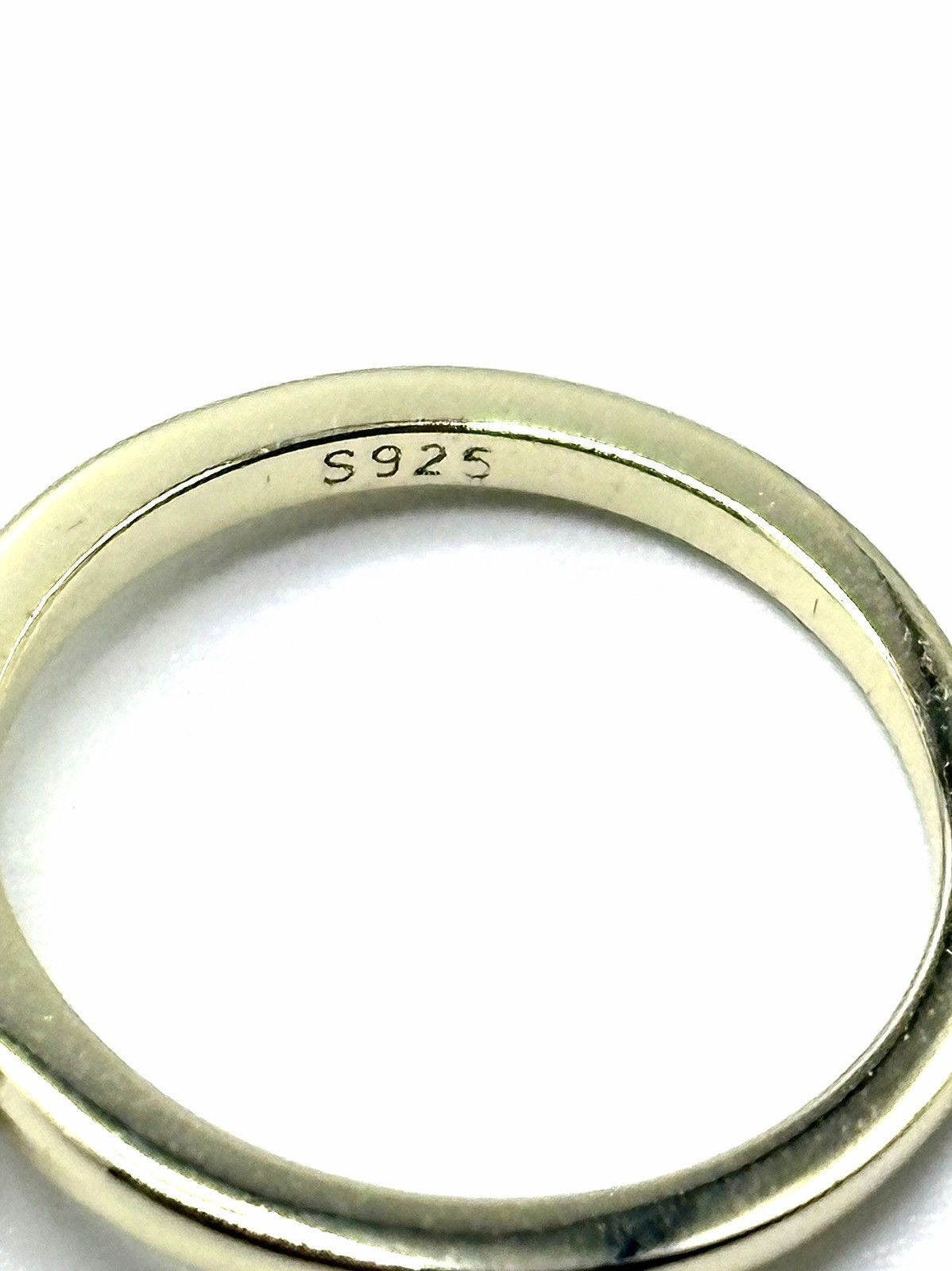 Sterling Silver Gold-Tone .925 Sterling Silver CZ Solitaire Ring sz 4.5 Size ONE SIZE - 5 Thumbnail