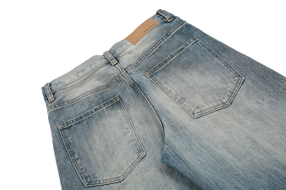 Vintage American retro men's punk distressed washed gradient jeans Size US 34 / EU 50 - 5 Thumbnail