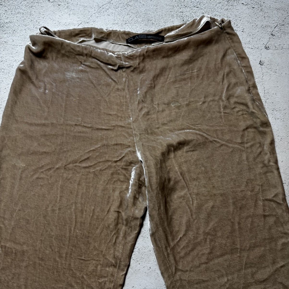 Roberto Cavalli vintage flared distressed class roberto cavalli velour pants Size 30" / US 8 / IT 44 - 8 Thumbnail