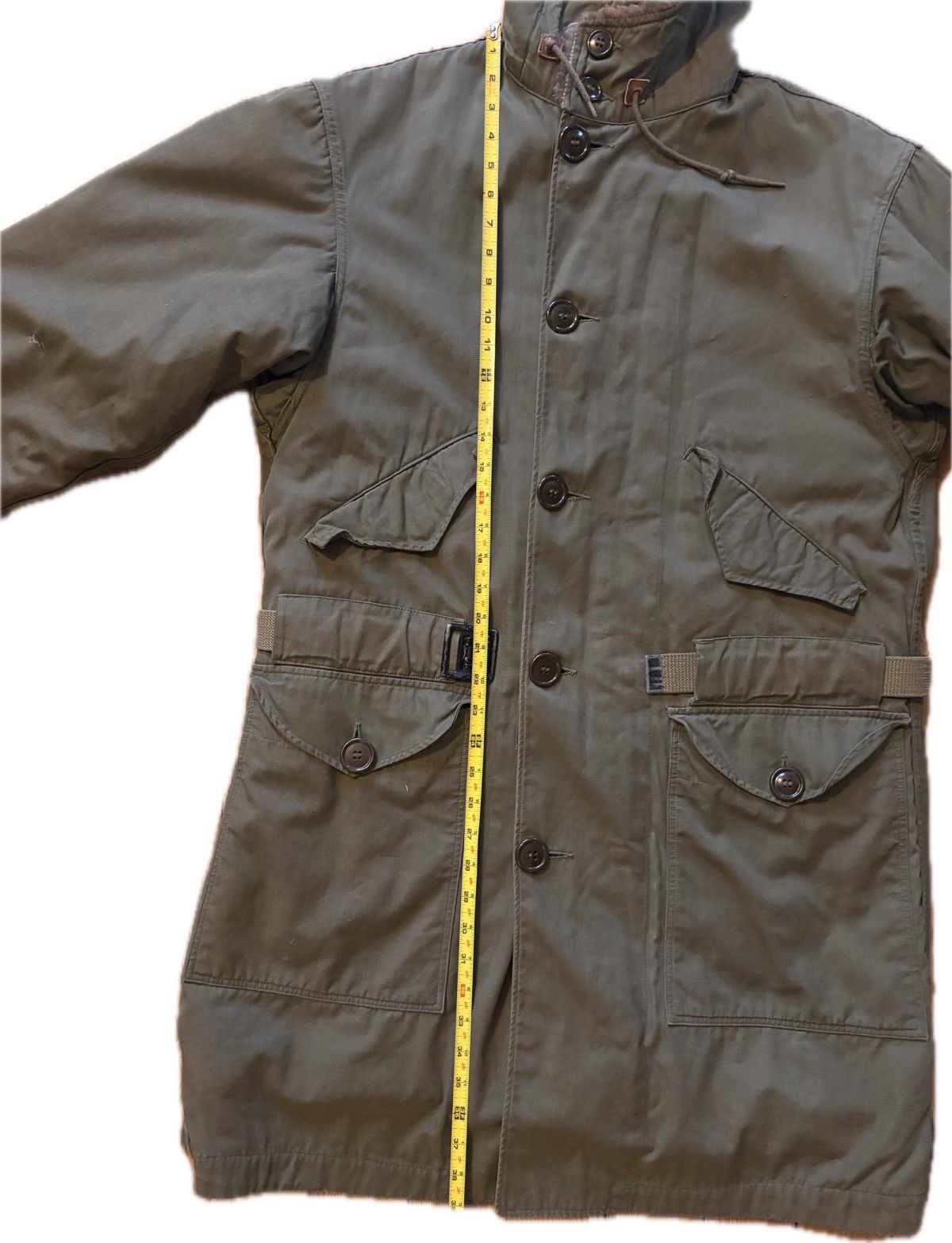Buzz Rickson's Rare M1945 winter parka WW2 alpaca lined belted dated 1945 Size US S / EU 44-46 / 1 - 8 Thumbnail