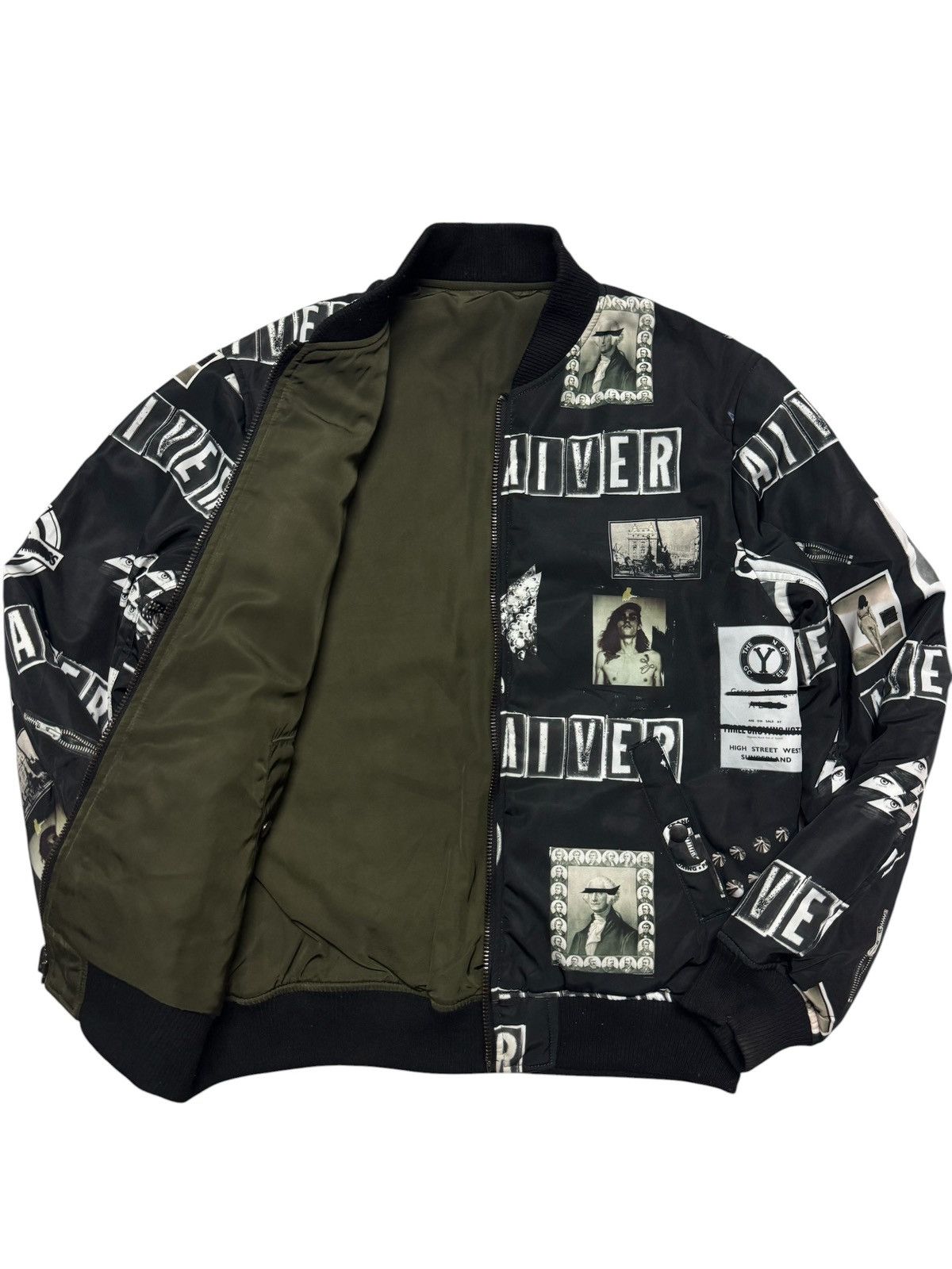 Vintage RAF SIMONS STYLE REVERSIBLE BOMBERS JACKET BY CASPER JOHN Size US M / EU 48-50 / 2 - 1 Thumbnail