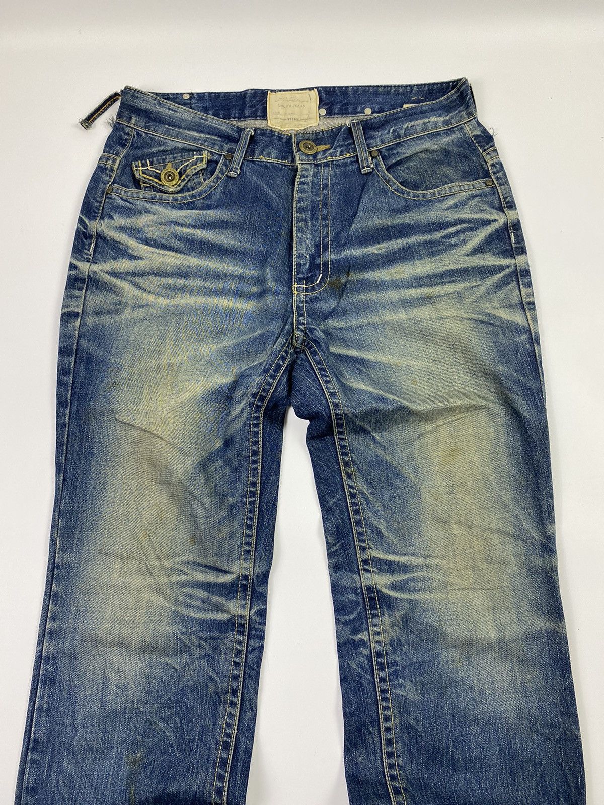 If Six Was Nine lolita wash denim pant ifsixwasnine vkei style Size US 33 - 3 Thumbnail
