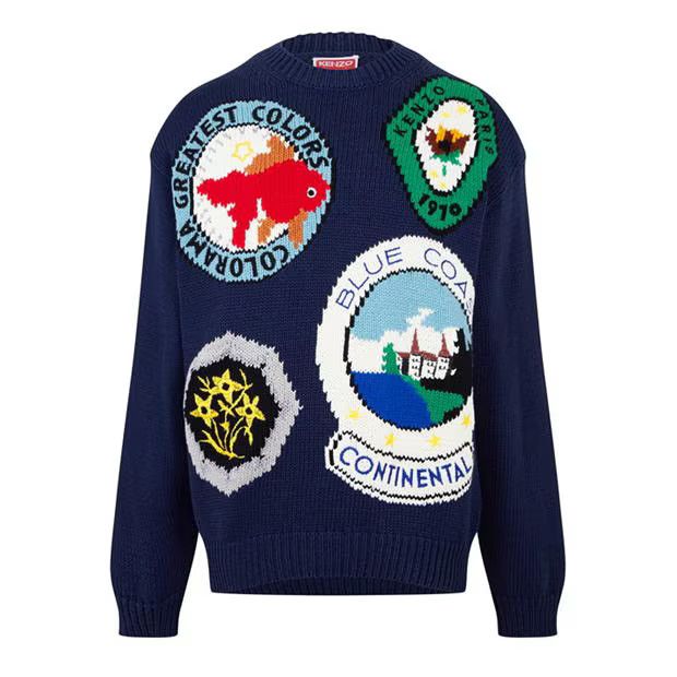 image of Kenzo O1G2R1Mq0424 Pullovers In Midnight Blue, Men's (Size Medium)