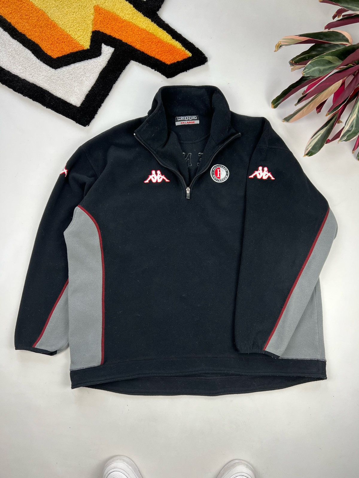 Kappa Soccer Jersey Vintage Vintage Kappa Feyenoord Fleece Jacket 1 4 Zip Sweatshirt 3XL Grailed