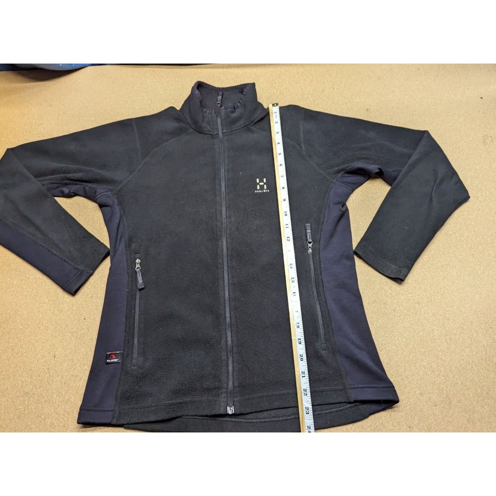 Vintage Haglöfs Womens Fleece Jacket Medium Polartec Black Track Jacket Outdoor Running & Walking Wear Size M / US 6-8 / IT 42-44 - 5 Thumbnail