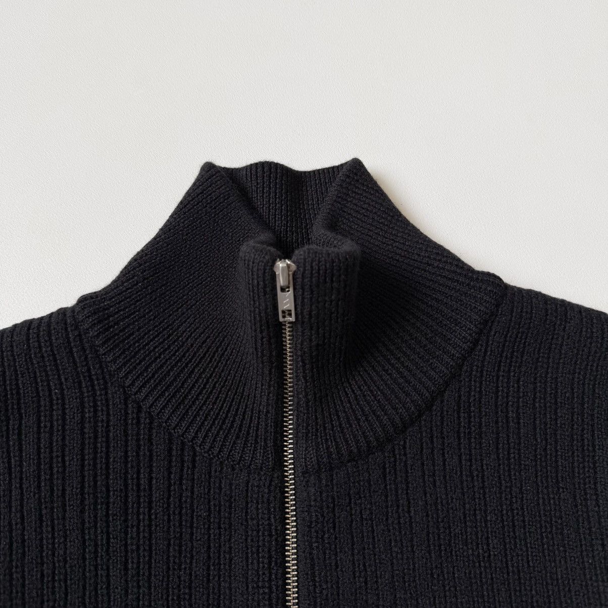 Our Legacy Brushed Ribbed Knit Wool Zip Drivers Sweater Size US M / EU 48-50 / 2 - 6 Thumbnail