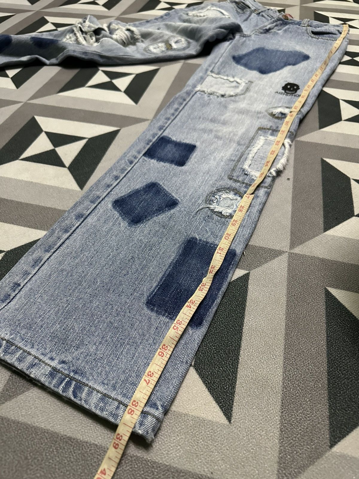 Japanese Brand Aizhizhou patchwork style denim jeans Size US 26 / EU 42 - 10 Thumbnail