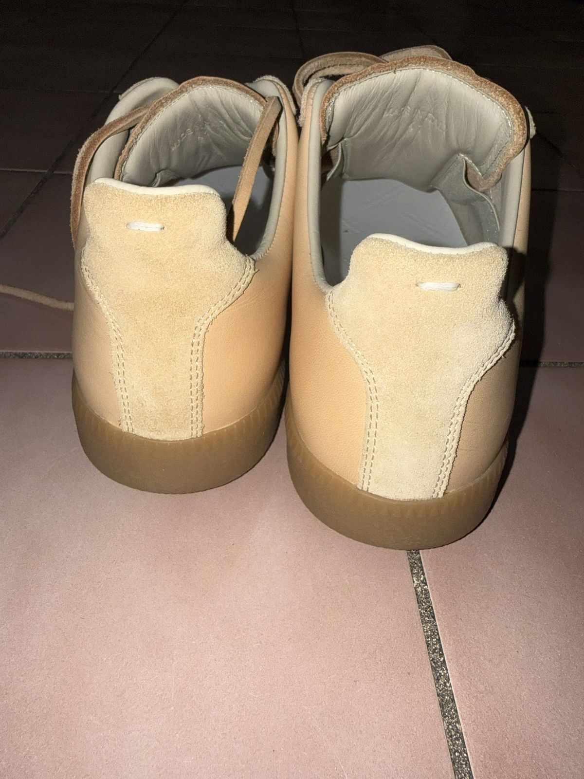 Maison Margiela Maison Margiela Natural Tan Leather Lace Gat Sneakers AW21 Size US 8 / EU 41 - 2 Thumbnail