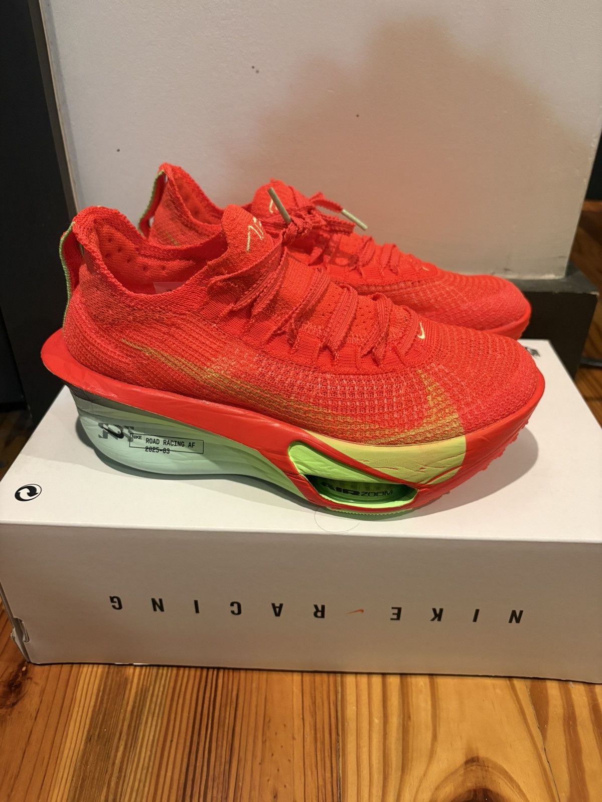 Nike Nike Air Zoom Alphafly NEXT% 3 'Bright Crimson Lime Blast' Size US 6.5 / IT 36.5 - 1 Thumbnail