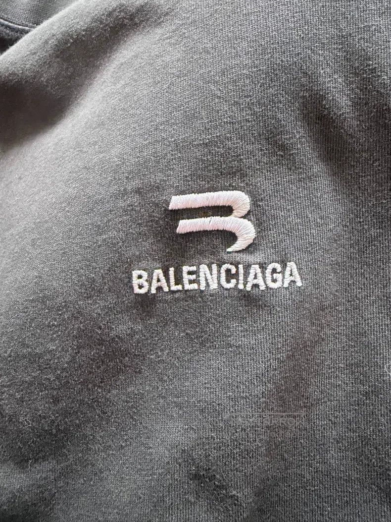 Balenciaga Balenciaga Logo logo printed solid color round neck short Size US L / EU 52-54 / 3 - 2 Thumbnail