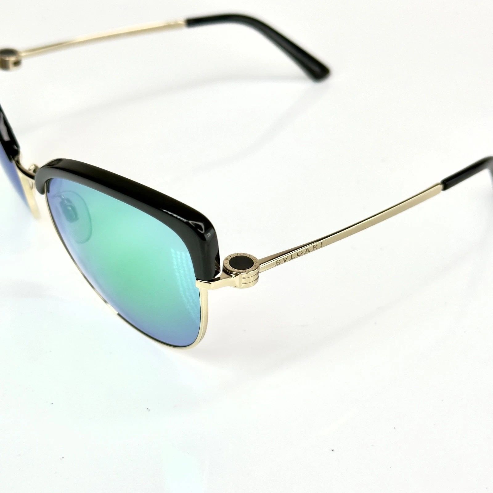 Bvlgari BULGARI BV6082 COIN Gold Black Green Mirrored Metal 6082 Size ONE SIZE - 8 Thumbnail