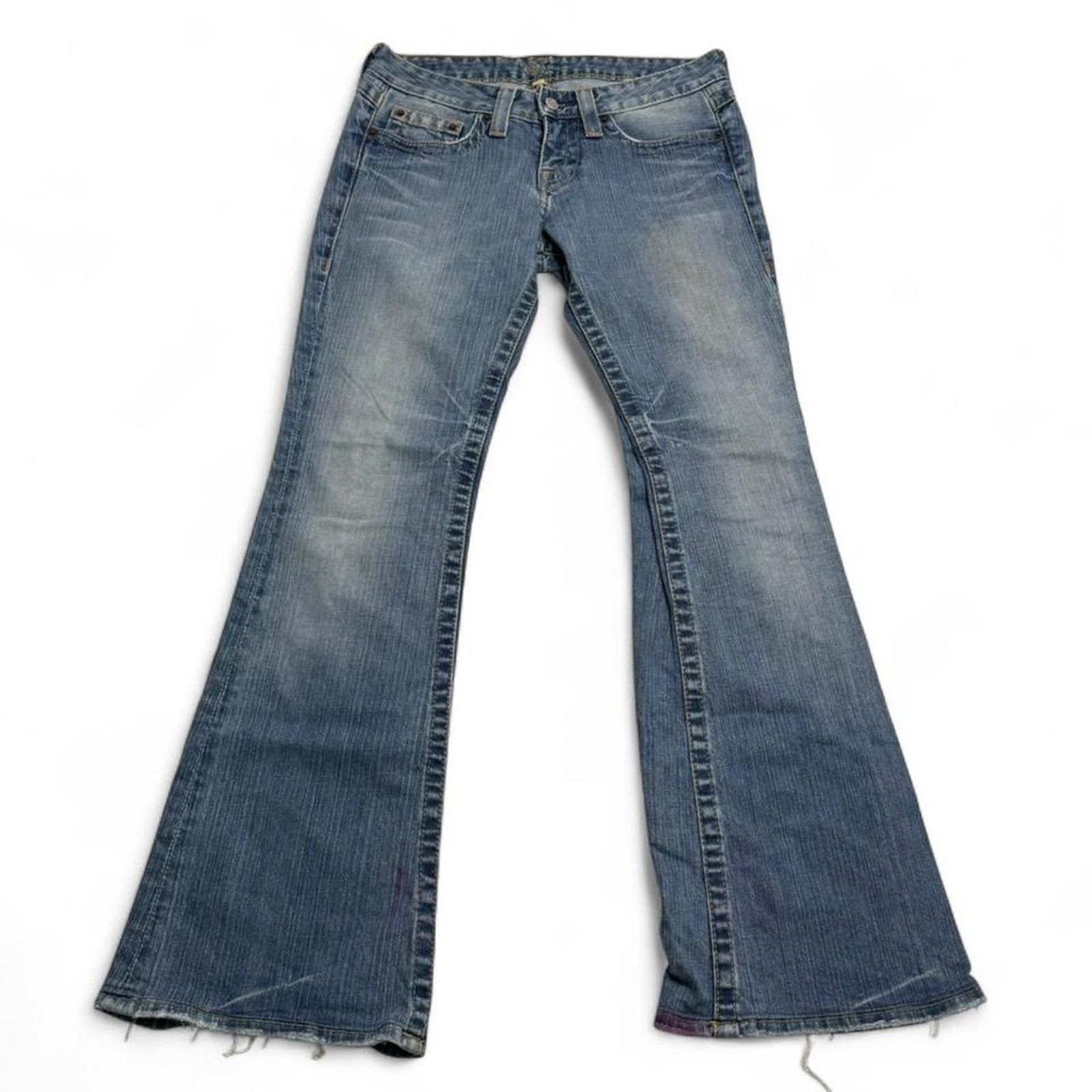 Bebe Bebe blue low rise flared bootcut Y2K 2000s jeans Size 28 Size 28" / US 6 / IT 42 - 1 Thumbnail