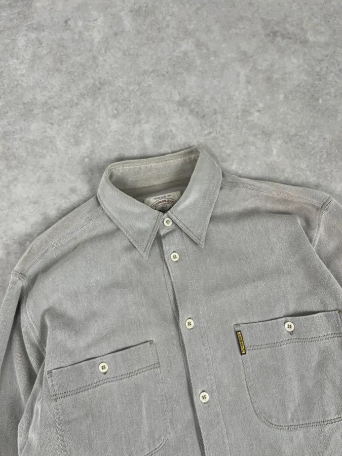 Armani 1990s Armani Khaki Grey Shirt Size US M / EU 48-50 / 2 - 4 Thumbnail