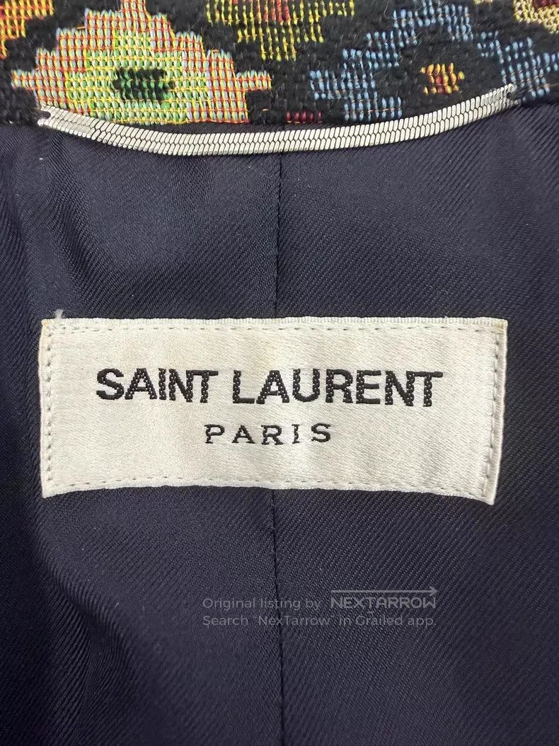 Saint Laurent Paris Saint Laurent Paris Geometric Diamond Colorful Jacquard Su Size US S / EU 44-46 / 1 - 4 Thumbnail