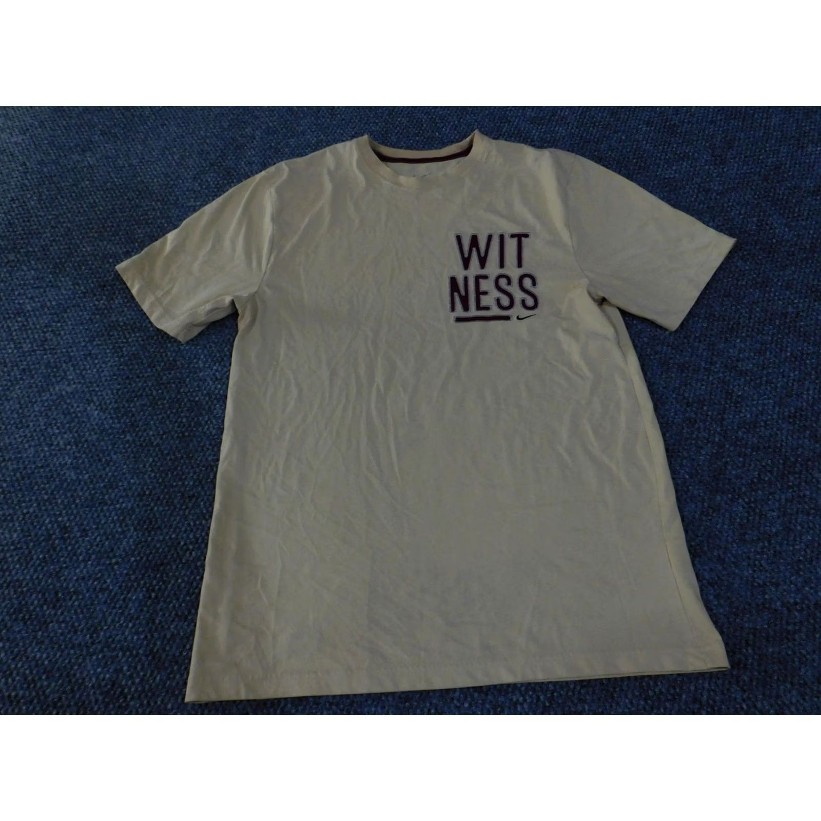 Nike VINTAGE Nike Witness Shirt Mens Large Beige Dri-FIT LeBron James Basketball Tee Stain Size US L / EU 52-54 / 3 - 2 Thumbnail