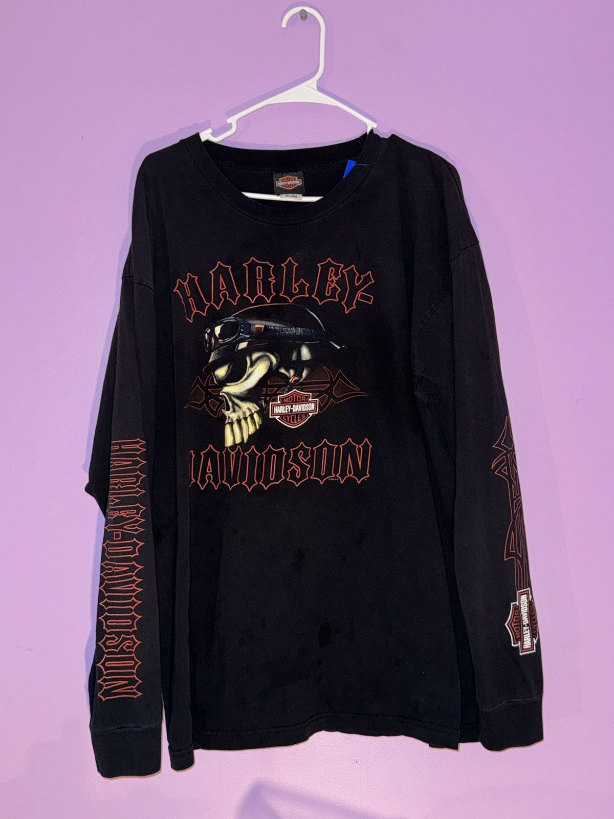 Harley Davidson Vintage Harey-Davidson long sleeve t shirt Size US XXL / EU 58 / 5 - 1 Thumbnail